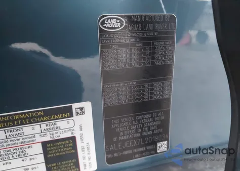 2020 Land Rover Defender 110 S from USA, damaged, VIN SALEJEEX7L2018034